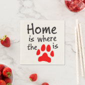 Thuis is de plaats waar de papierafdruk is servet (Insitu)