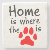 Thuis is de plaats waar de papierafdruk is stenen onderzetter (Voorkant)