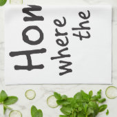 Thuis is de plaats waar de papierafdruk is theedoek (Gevouwen)