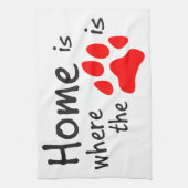 Thuis is de plaats waar de papierafdruk is theedoek (Verticaal)