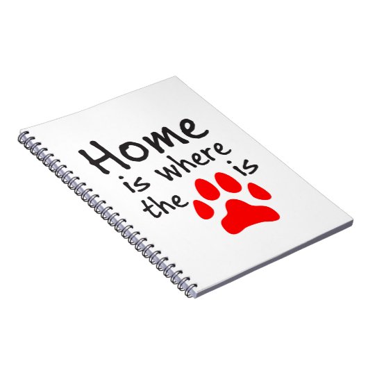 Thuis is de plaats waar de papierafdruk Notitieboe Notitieboek (Rechterzijde)