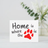 Thuis is de plaats waar de papierafdruk wit Briefk Briefkaart (Staand voorkant)