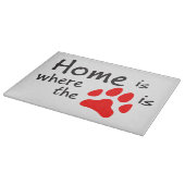 Thuis is de plaats waar de pooklaag het snijvlak i snijplank (Hoek)