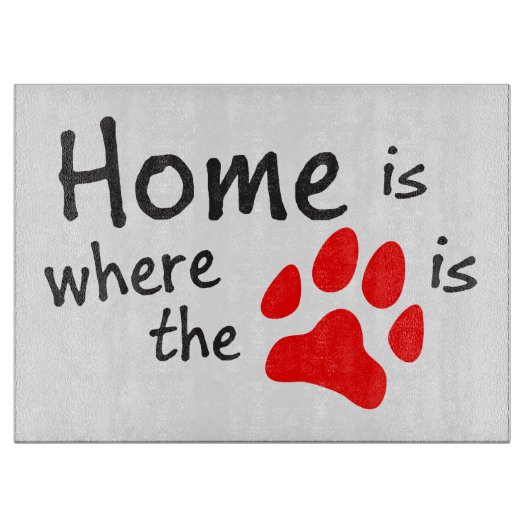 Thuis is de plaats waar de pooklaag het snijvlak i snijplank (Voorkant)