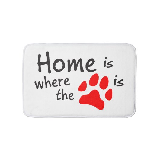 Thuis is de plaats waar de pooklaag is Bath Mat (Voorkant)