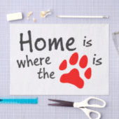 Thuis is de plaats waar de pootdruk weefselpapier  tissuepapier (Craft)