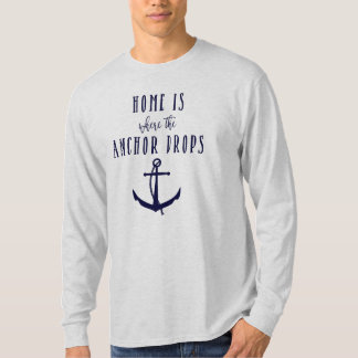 Thuis is de plek waar de Anchor de lange mouwen ne T-shirt