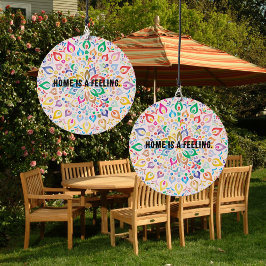 Thuis is een gevoel Kleurrijke Mandala Home Windgong