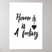 Thuis is een gevoelscitaat poster (Voorkant)