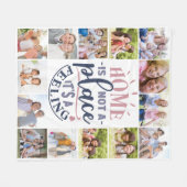 Thuis is geen plaats het is een gevoel Foto Fleece Deken (Voorkant (Horizontaal))