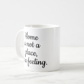 Thuis is geen plek, het is een gevoel koffiemok (Voorkant links)