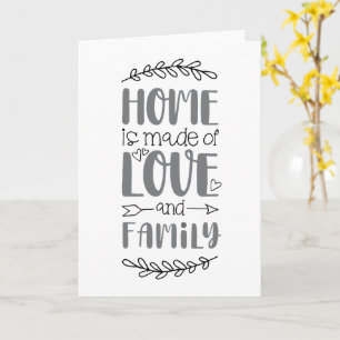 Thuis is gemaakt van de 'Love & Family Cute Love F Kaart
