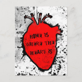 thuis is het anatomische hart daar briefkaart