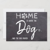 Thuis is het gebied waar de hond zich verplaatst aankondiging (Voorkant)