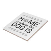 Thuis is het gebied waar de hond zilvervet schilde tegeltje (Zijkant)