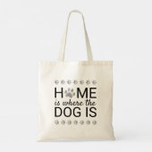 Thuis is het gebied waar de hond zilvervet schilde tote bag (Achterkant)
