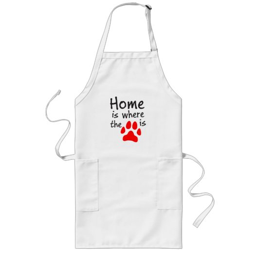 Thuis is het gebied waar de papierafdruk een lang schort (Voorkant)