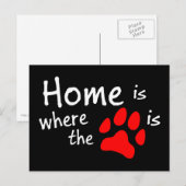 Thuis is het gebied waar de papierafdruk zwart Bri Briefkaart (Voorkant / Achterkant)