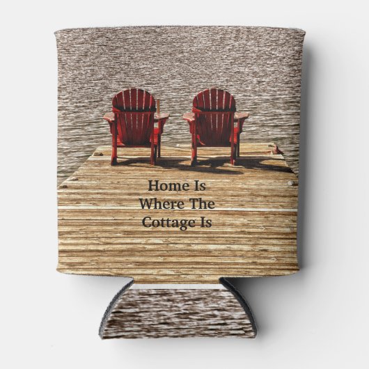 Thuis is het gebied waar het schip rode Adirondack Blikjeskoeler (Voorkant)