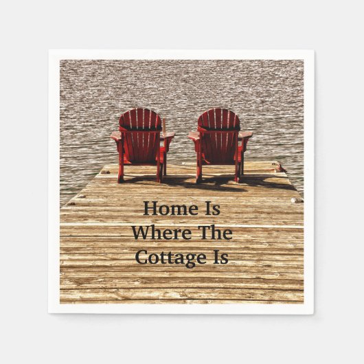Thuis is het gebied waar het schip rode Adirondack Servet (Voorkant)