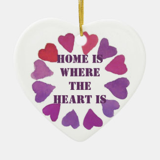 thuis is het hart hartstip keramisch ornament