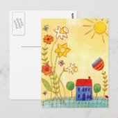 thuis is het hart het briefkaart (Voorkant / Achterkant)