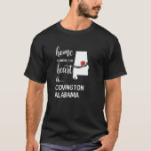 Thuis is het hart van Covington County Alabam T-shirt (Voorkant)