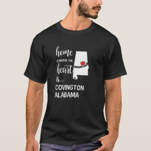 Thuis is het hart van Covington County Alabam T-shirt