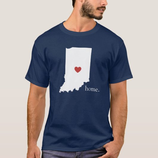 Thuis is het hart van Indiana T-shirt (Voorkant)