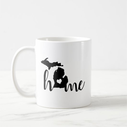 Thuis is het hart van Michigan Silhouette Koffiemok (Links)