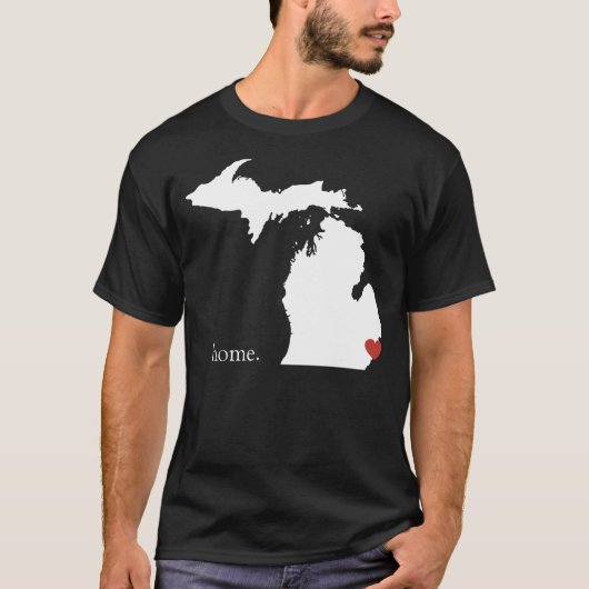 Thuis is het hart van Michigan T-shirt (Voorkant)