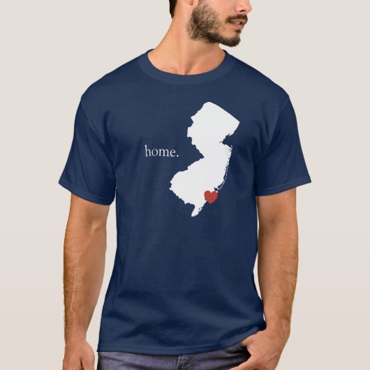 Thuis is het hart van New Jersey T-shirt (Voorkant)