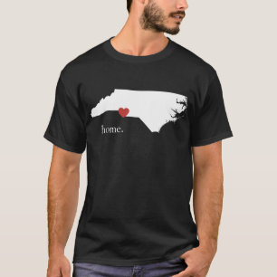 Thuis is het hart van North Carolina T-shirt