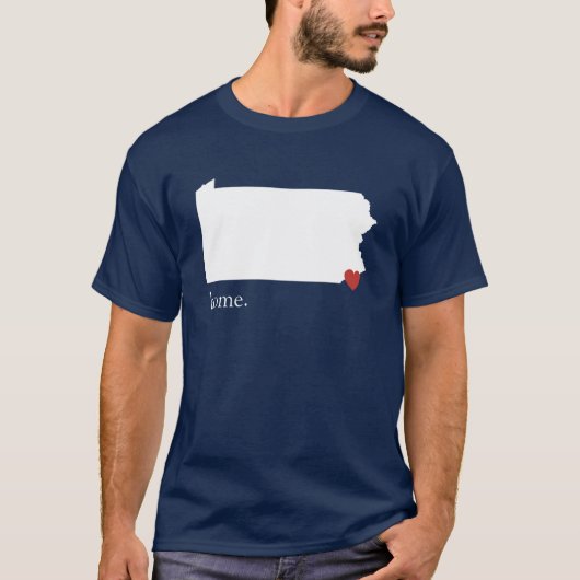 Thuis is het hart van Pennsylvania T-shirt (Voorkant)