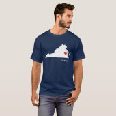 Thuis is het hart van Virginia T-shirt (Voorkant volledig)