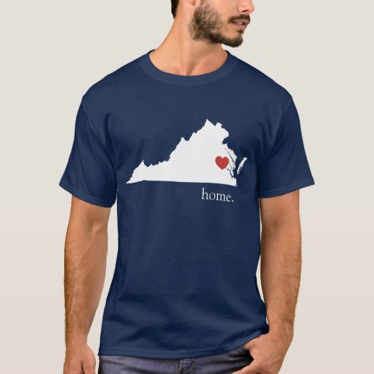 Thuis is het hart van Virginia T-shirt (Voorkant)