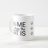 Thuis is het katje met zilvervlies koffiemok (Voorkant links)