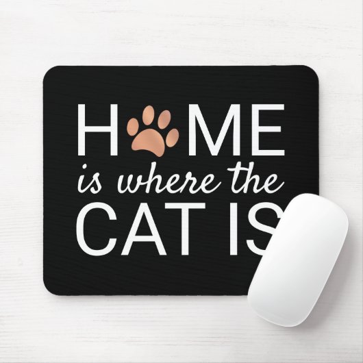 Thuis is het Roos Gold Foil Paw Print Muismat (Met muis)