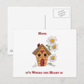Thuis is het waar het hart is briefkaart (Voorkant / Achterkant)