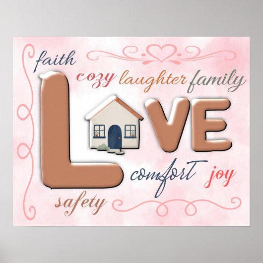 Thuis is Liefde Poster (Voorkant)