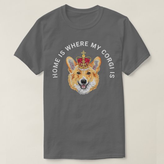 thuis is mijn Corgi T-shirt (Design voorkant)