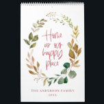 Thuis is onze foto van het waterverf blad kalender<br><div class="desc">Thuis is onze gelukkige plaats waterverf foliage multi foto kalender. De perfecte familiekalender voor jezelf of als geschenk.</div>