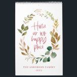 Thuis is onze foto van het waterverf blad kalender<br><div class="desc">Thuis is onze gelukkige plaats waterverf foliage multi foto kalender. De perfecte familiekalender voor jezelf of als geschenk.</div>