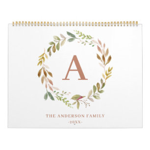 Thuis is onze foto van het waterverf blad kalender