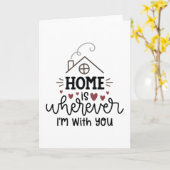 Thuis is overal waar ik bij je ben kaart (Gele Bloem)