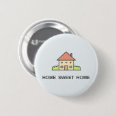 Thuis is Thuis Ronde Button 5,7 Cm (Voorkant /achterkant)