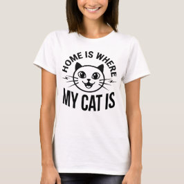 Thuis is waar aangepaste typografie gepersonalisee t-shirt