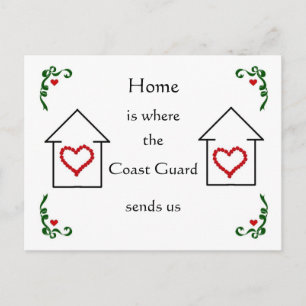 Thuis is waar aankondigingskaart