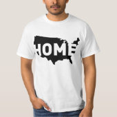 Thuis is waar Amerika is T-shirt (Voorkant)