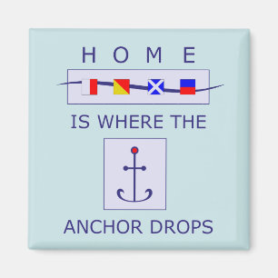 Thuis is waar de Anchor Nautical Magnet laat valle